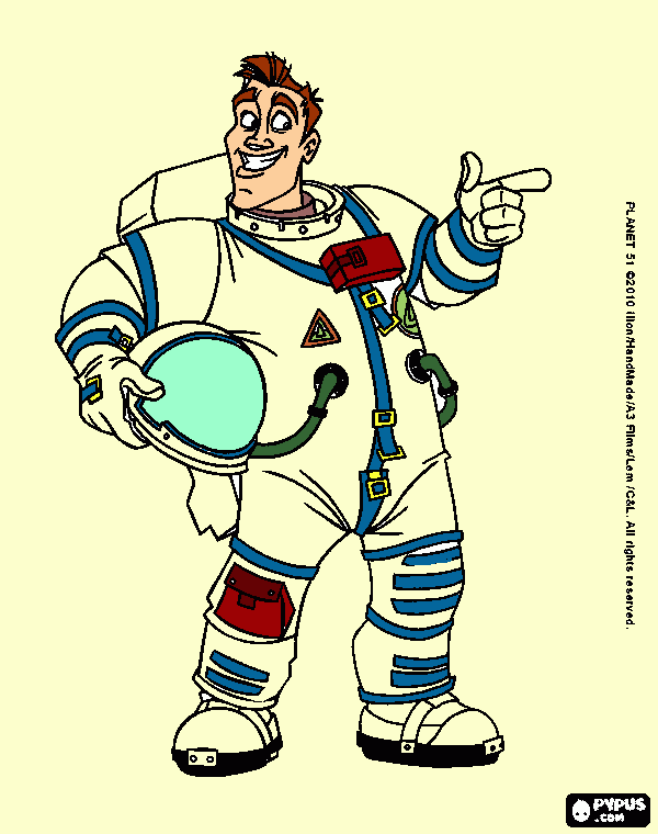 kolorowanka astronauta