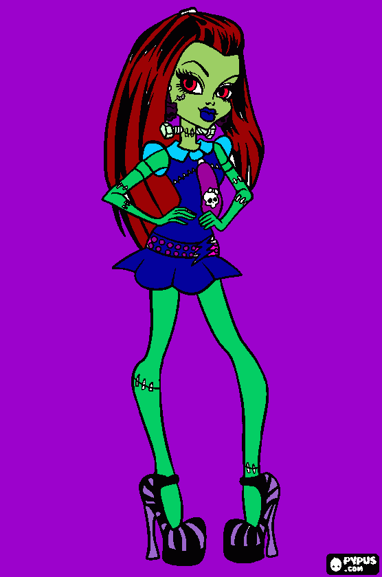 kolorowanka franke steyn z szkoły monster high