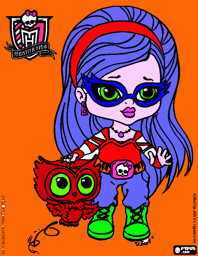 kolorowanka sówka monster high