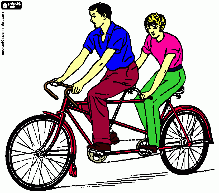 kolorowanka tandem